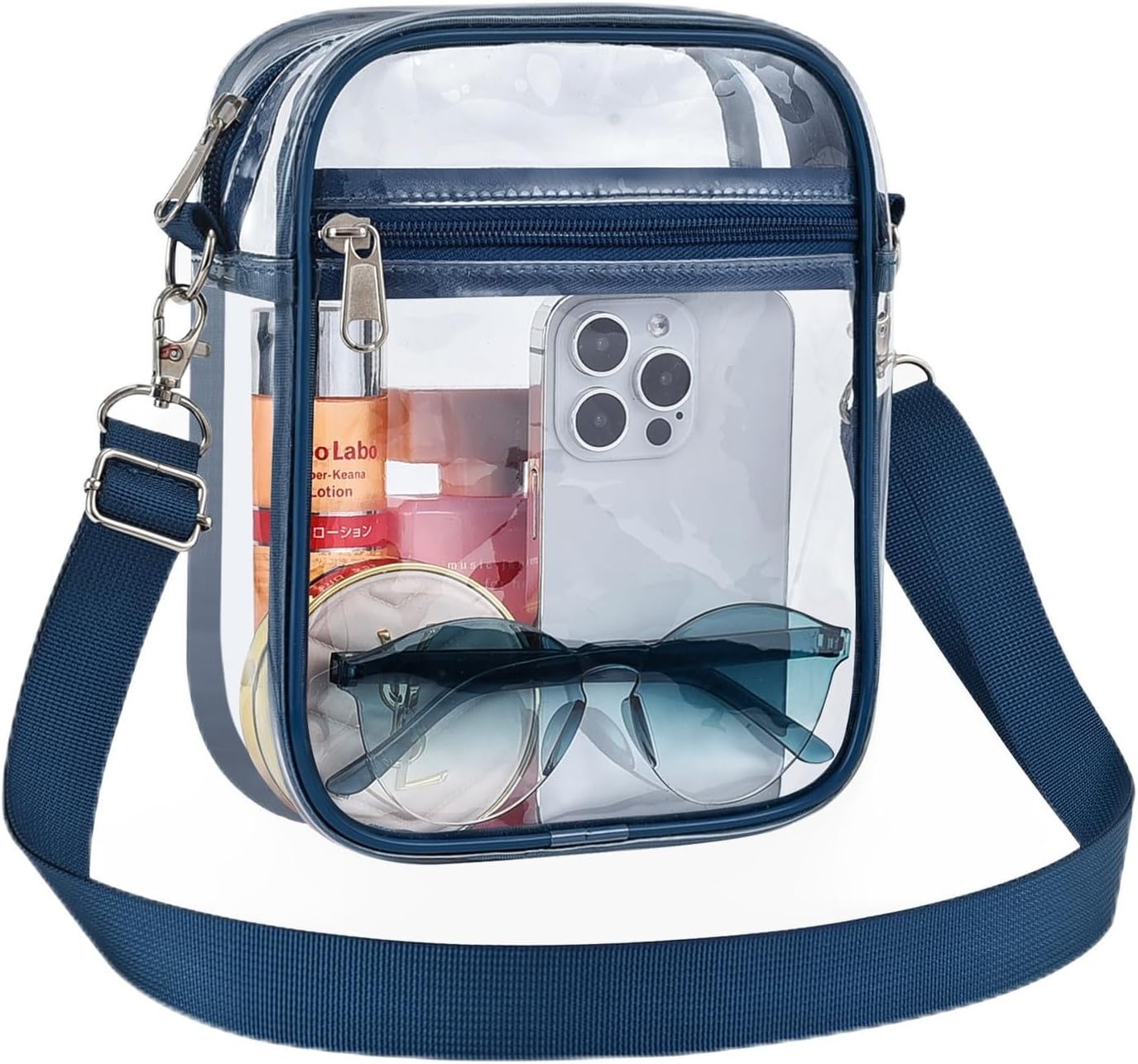 USPECLARE Clear Purse Stadium Transparent Messenger Bag Stadium Approved for Men and Women Clear