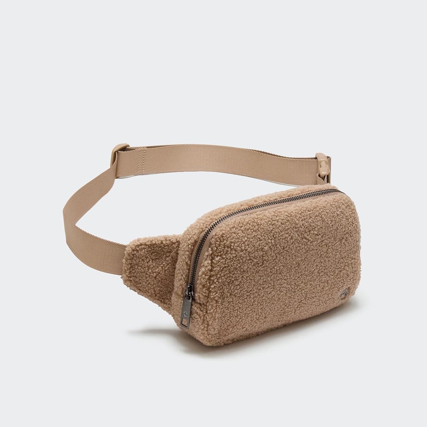Pander Large 2L Fanny pack Everywhere Fleece Belt Bag for Women and Men with Adjustable strap Belt. (Tan)