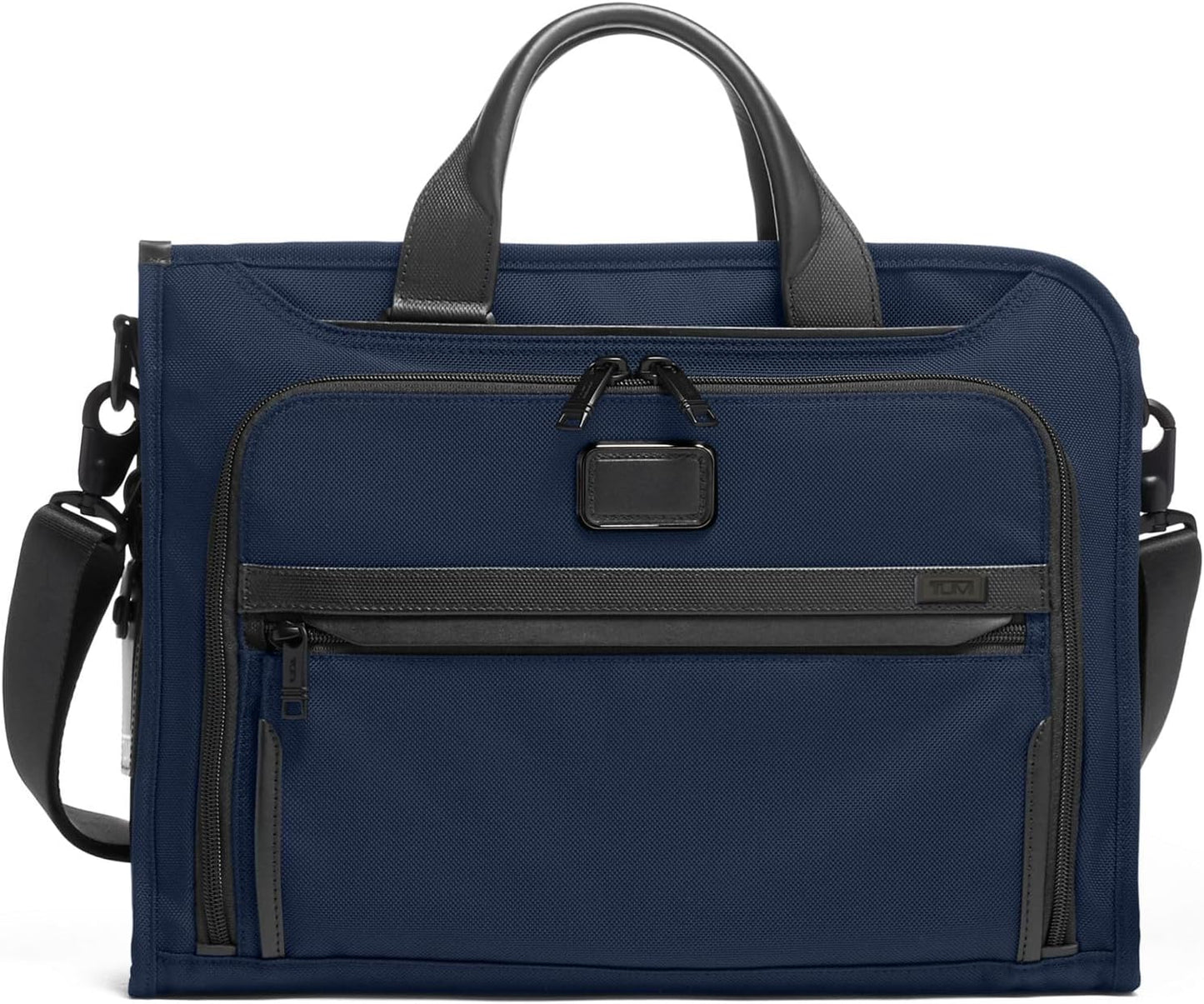 TUMI - Alpha Slim Deluxe Portfolio - Men's Compact Travel & Office Briefcase - Laptop and Tablet Bag - Navy