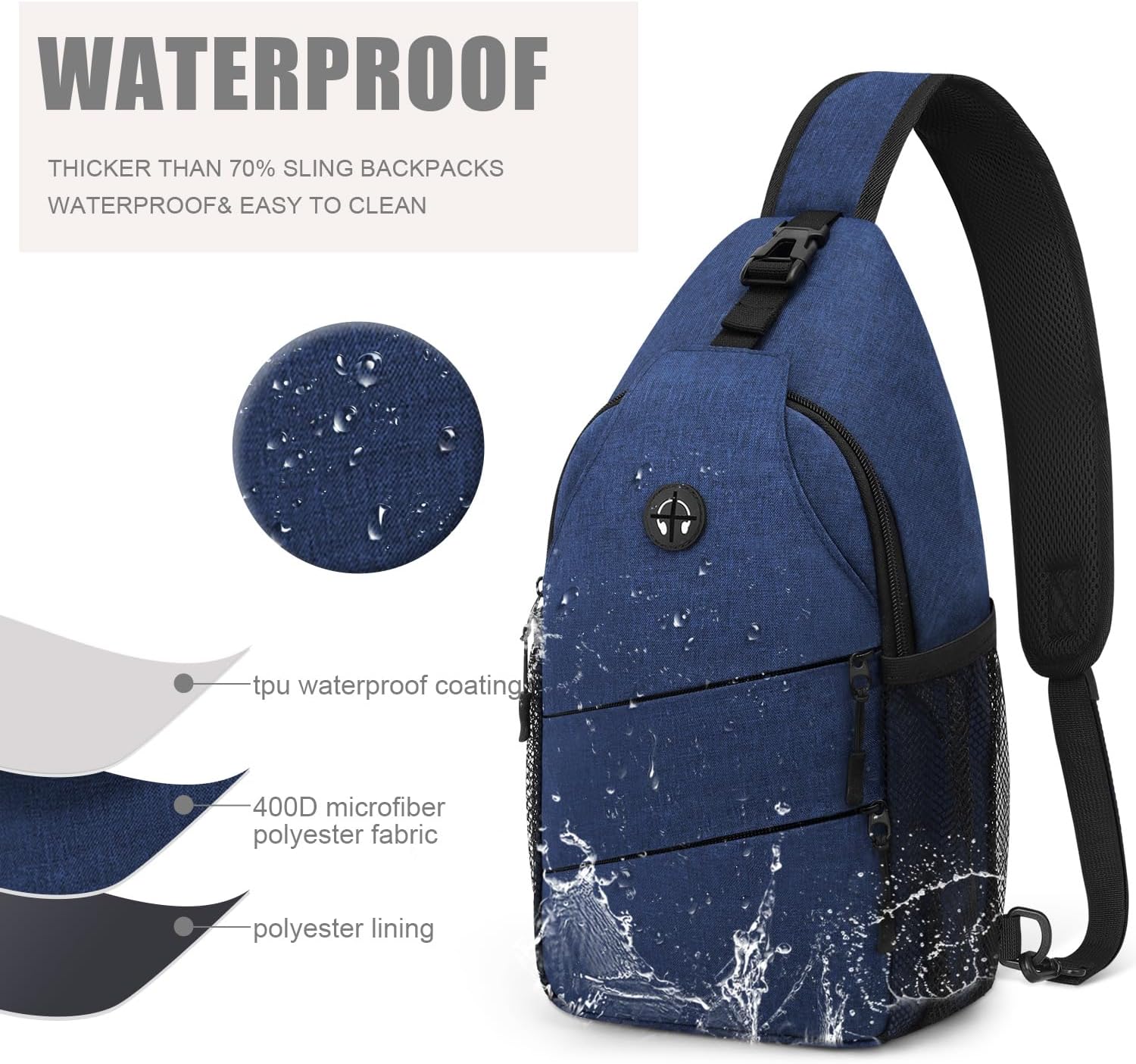 Crossbody Bags for Women Men Trendy Sling Bag Backpack Casual Chest Bag with Convertible Shoulder