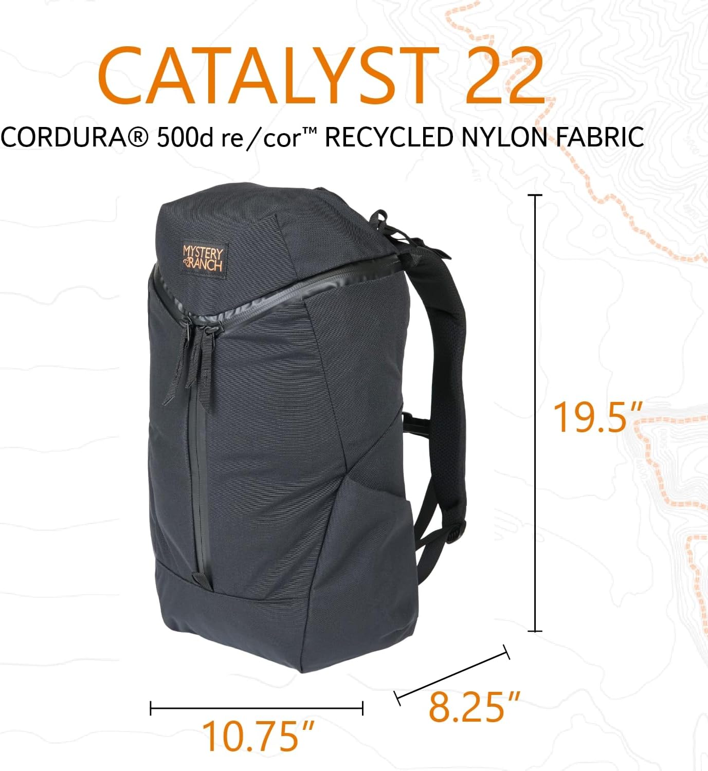 Mystery Ranch Catalyst 22 Backpack – Weatherproof Travel Bag with Easy Access Design & Padded Laptop Sleeve – Black, 22L