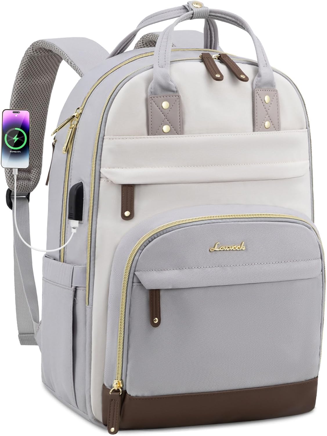 LOVEVOOK Backpack for Women,Laptop Backpack Women,Fits 15.6 Inch Laptop Bag,Fashion Travel Work