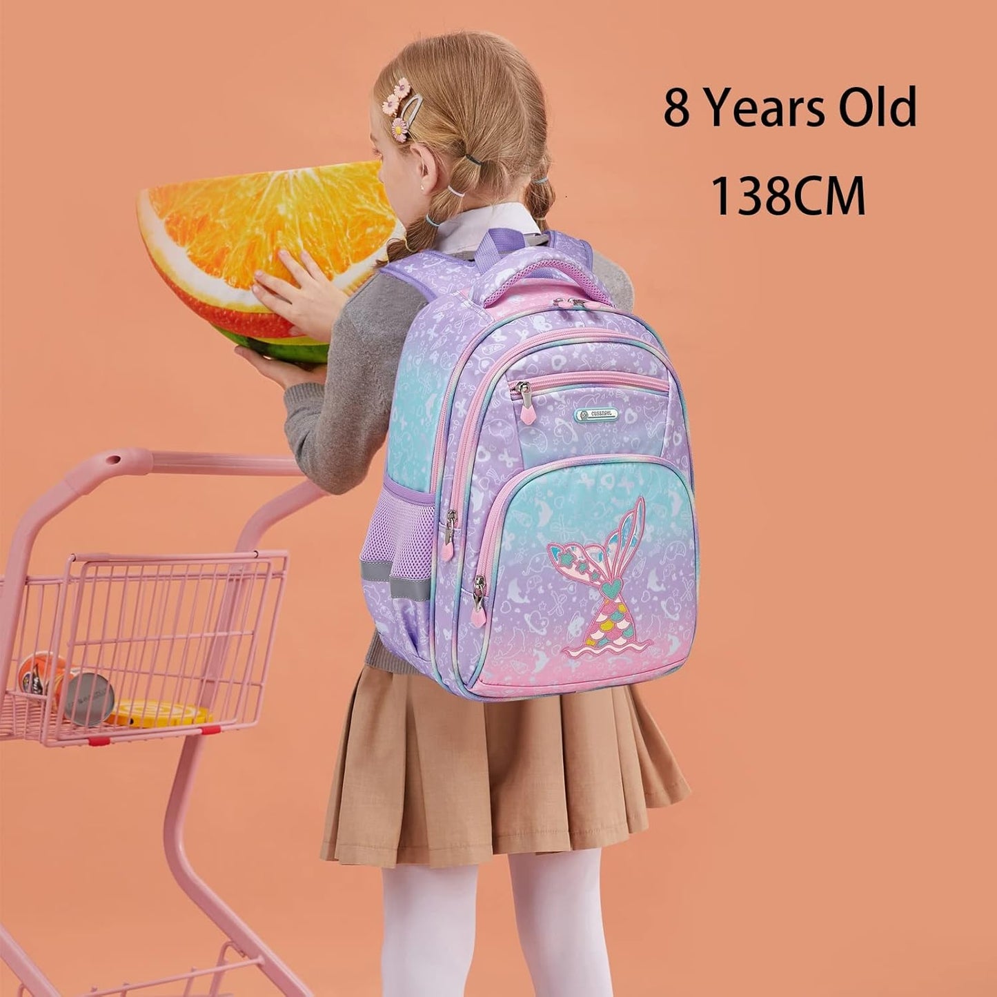 Cusangel Backpack for Girls Boys School Bookbags Kindergarten Elementary Lightweight Waterproof Multifunctional Large Capacity for Backpack (16 inch Fun Prints)