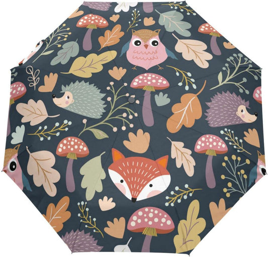 Automatic Umbrella One Touch Auto Open and Close Button Compact Travel Umbrella for Women Men Kid
