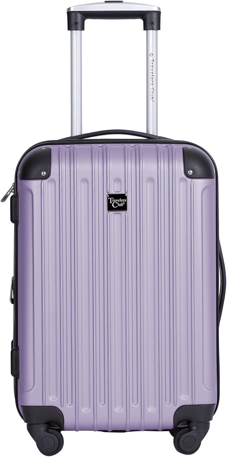 Travelers Club Midtown Hardside Luggage Travel, Lilac, 4-Piece Set