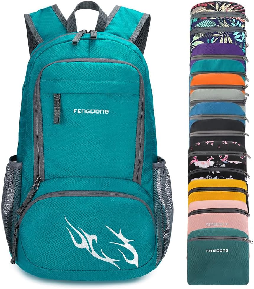 FENGDONG 35L Lightweight Foldable Waterproof Packable Travel Small Hiking Backpack Daypack for men women