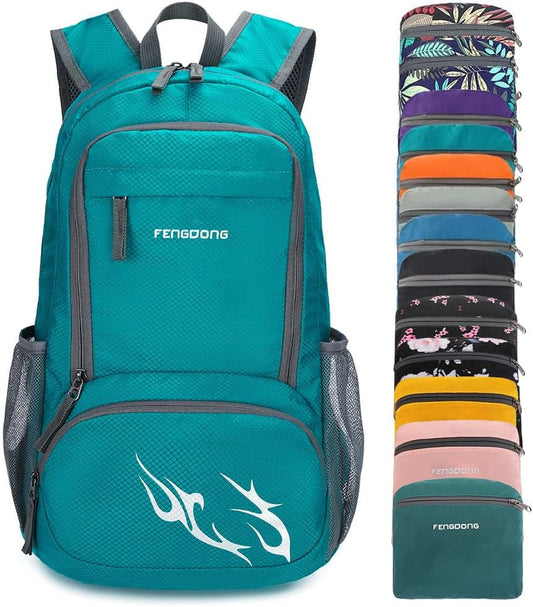 FENGDONG 35L Lightweight Foldable Waterproof Packable Travel Small Hiking Backpack Daypack for men women