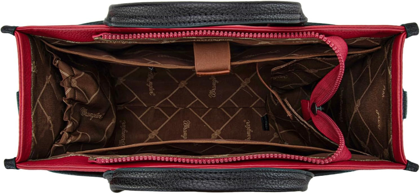 Wrangler Laptop Bag for Women 15.6 Inch Vintage Work Tote Bag for Business Briefcase Handbag with Adjustable Shoulder Strap
