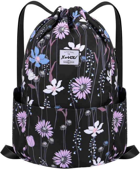 XEYOU Drawstring Sports Backpack Lightweight Gym Yoga Sackpack Shoulder Rucksack Casual Outdoor Daypack for Women and Men
