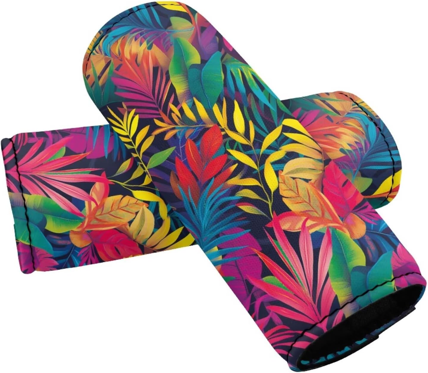 Colourful Flower Luggage Handle Wrap for Suitcase 2 Pcs Luggage Tags Suitcases Luggage Identifier Set Women Girls Cute Suitcase Sleeve Protector Door Handle Covers