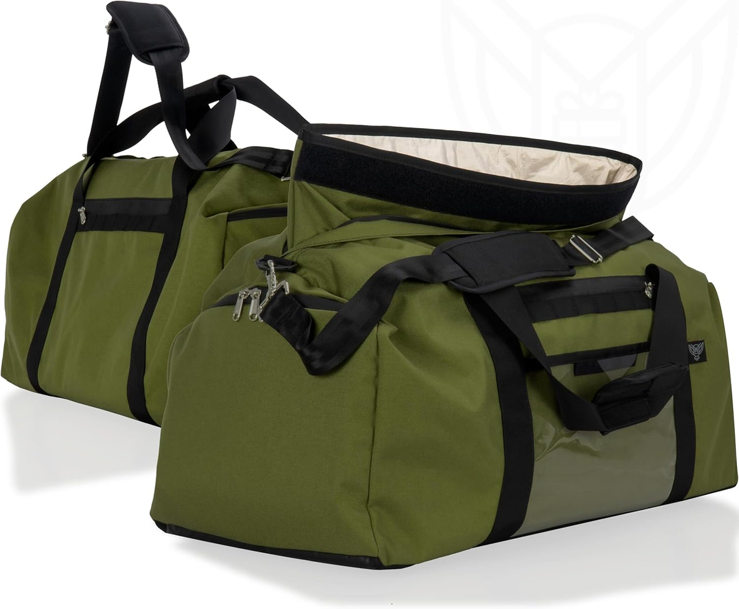 Xtreme Sight Line ~ AQUA Duffel Faraday Bag ~ Water-Proof Signal Blocking Duffel Bag for Large Electronics ~ Tracking/Hacking Defense ~ Data Security ~ 1000D Nylon ~ OD Green