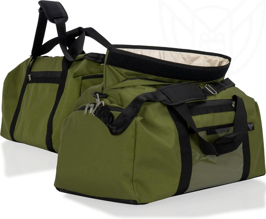 Xtreme Sight Line ~ AQUA Duffel Faraday Bag ~ Water-Proof Signal Blocking Duffel Bag for Large Electronics ~ Tracking/Hacking Defense ~ Data Security ~ 1000D Nylon ~ OD Green