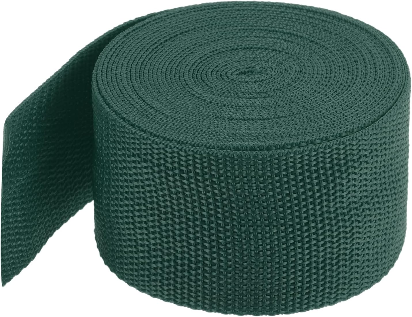MECCANIXITY Lightweight Polypropylene Webbing Strap 2" 5 Yard Backpack Strapping Band Dark Green for Outdoor Luggage Cargo Straps