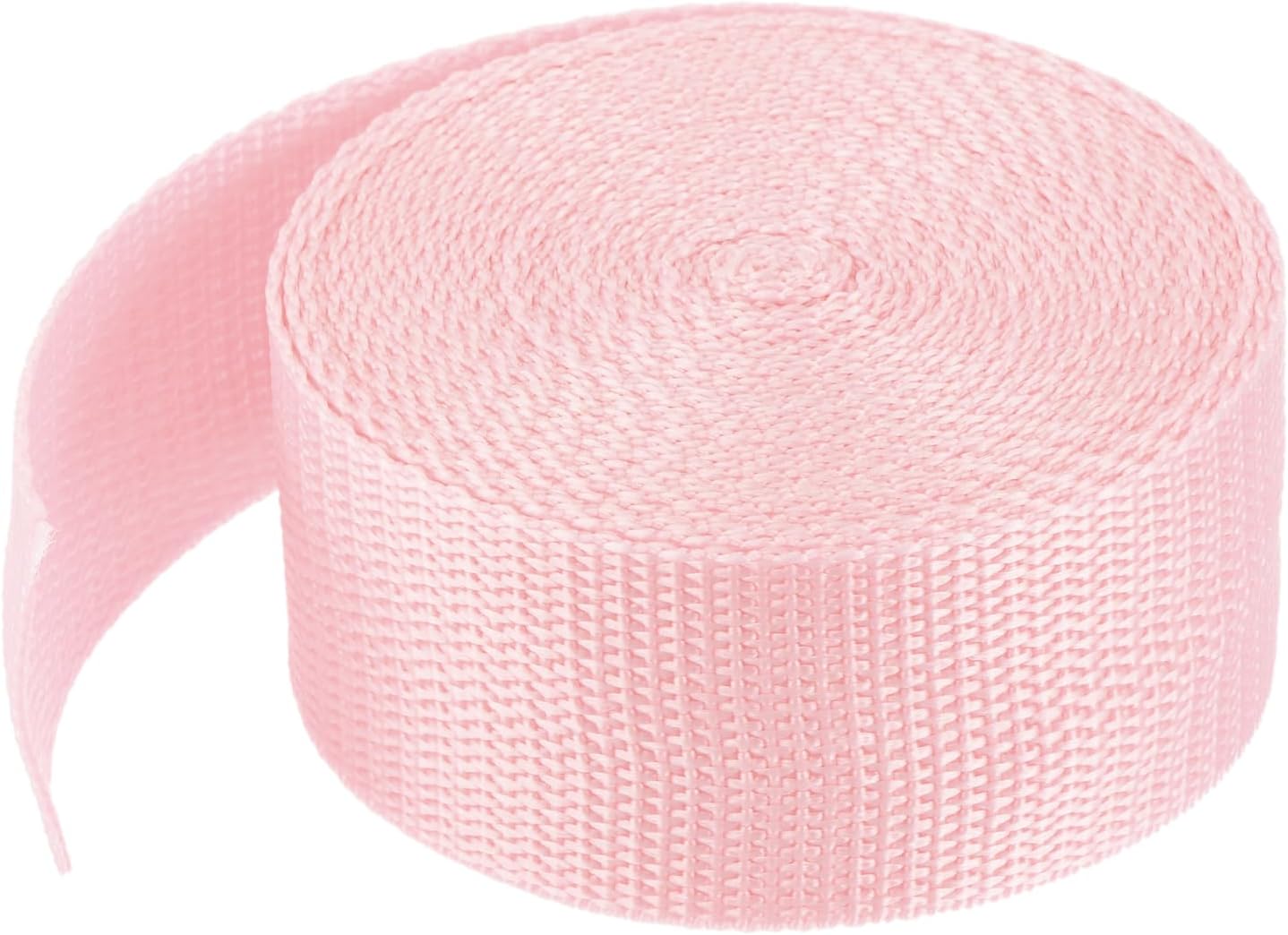MECCANIXITY Lightweight Polypropylene Webbing Strap 1 1/2" 5 Yard Backpack Strapping Band Pale Pink for Outdoor Luggage Cargo Straps
