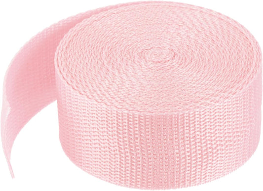 MECCANIXITY Lightweight Polypropylene Webbing Strap 1 1/2" 5 Yard Backpack Strapping Band Pale Pink for Outdoor Luggage Cargo Straps