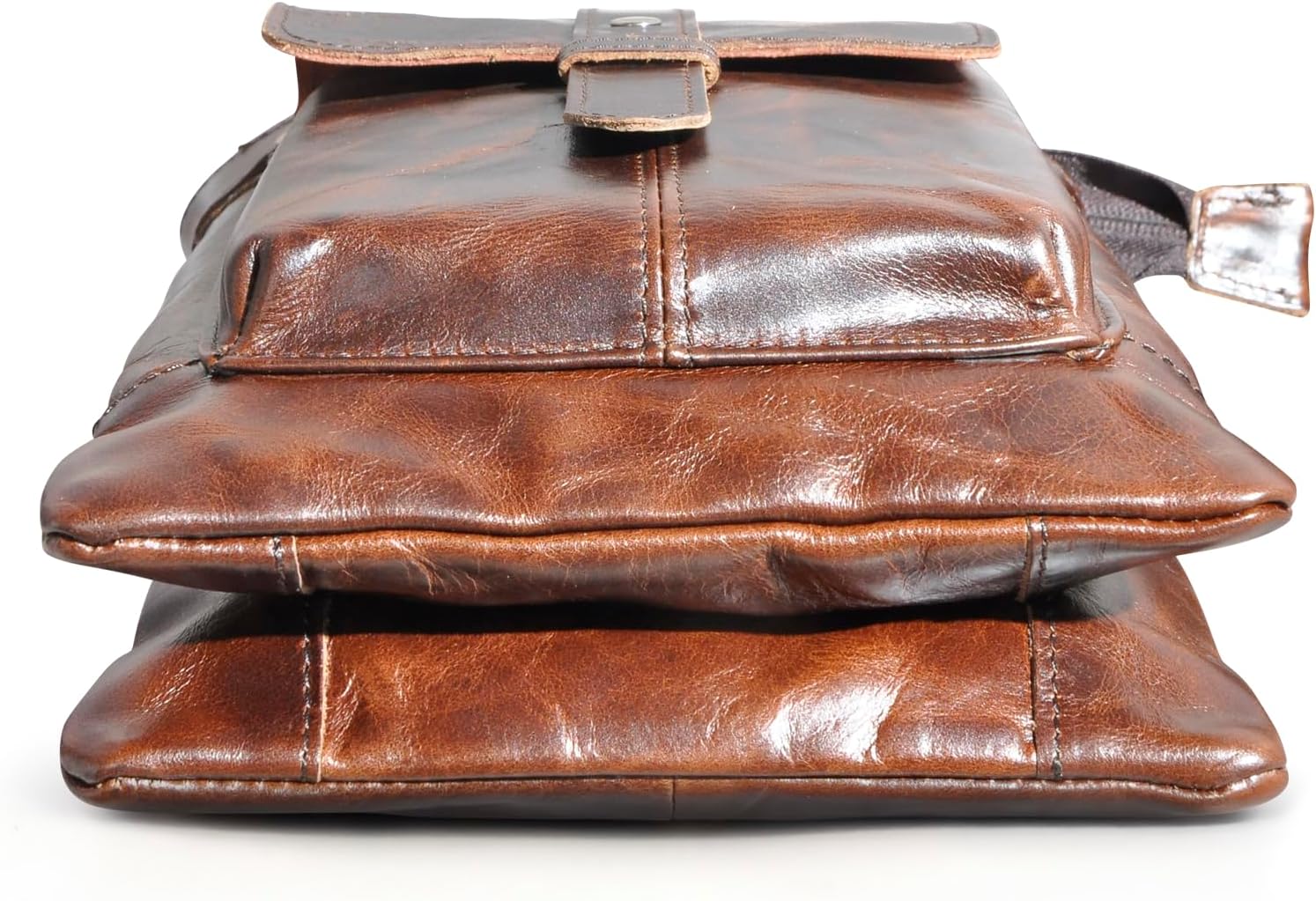 Le'aokuu Mens Genuine Leather Fanny Small Messenger Shoulder Satchel Waist Bag Pack 8711