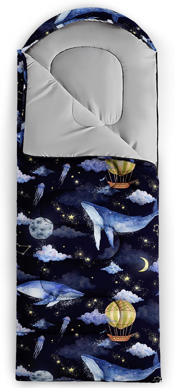 QOOMO Camping Sleeping Bags,3 Season Warm & Cool Weather,Lightweight,Waterproof Sleeping Bags for Adults & Kids,Traveling,and Outdoors,Camping Gear Equipment
