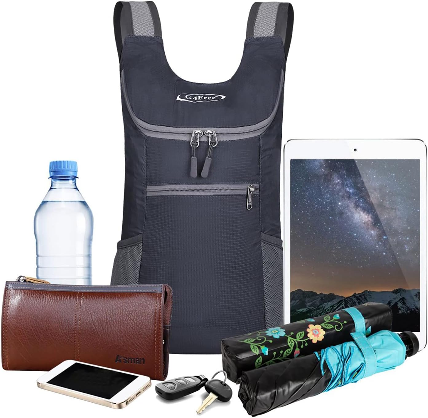 G4Free Lightweight Packable Hiking Backpack for Men Women Small Hiking Daypacks Foldable Shoulder