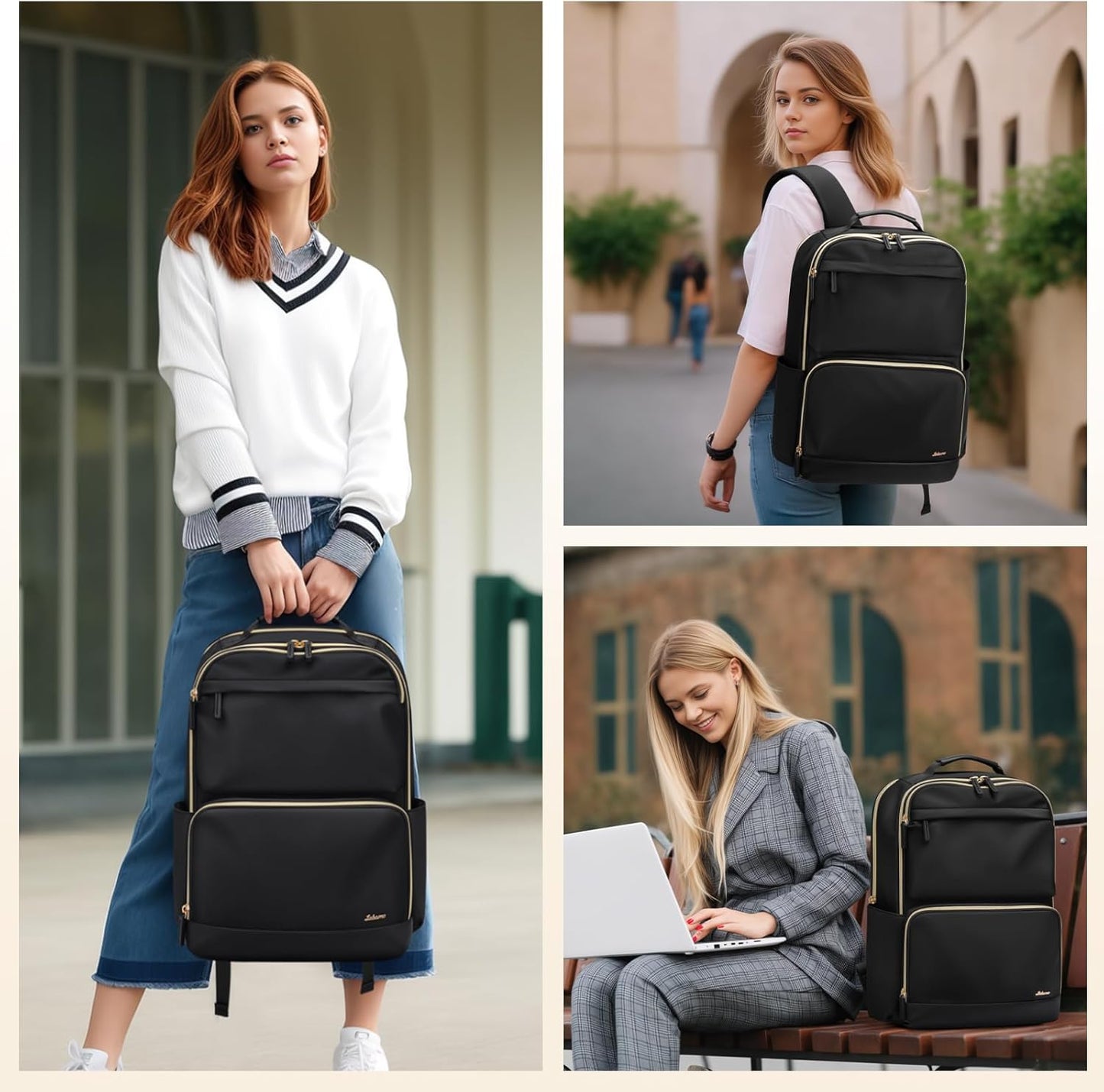Laptop Backpack for Women Men 16 Inch Laptop Bookbag Waterproof Bags Computer Adult Backpacks Business Daily Purse Bag with Laptop Compartment