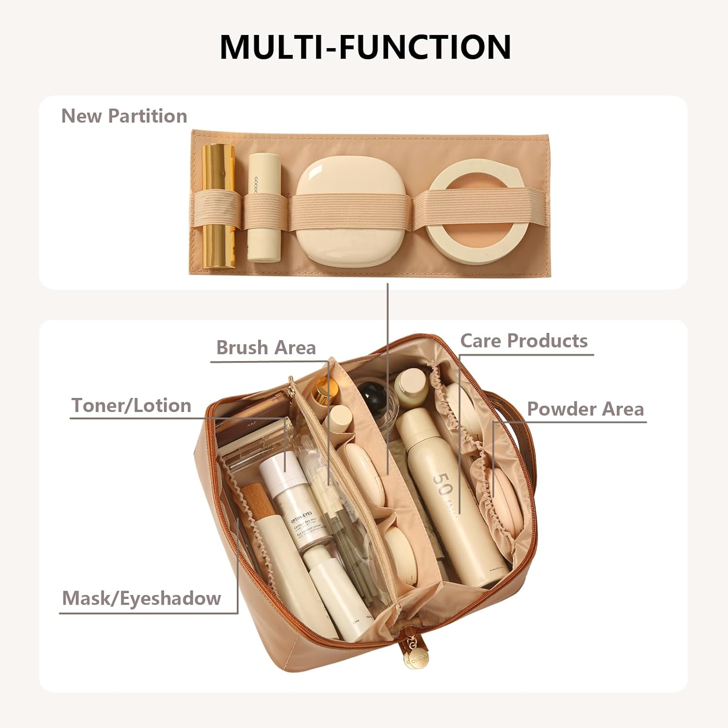 Travel Makeup Bag Toiletry Bag for Women Large Cosmetic Travel Bag Makeup Storage Box Skincare