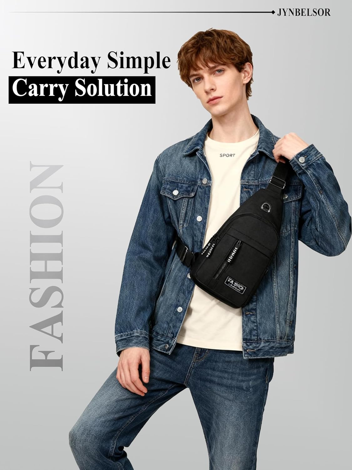 Sling Bag for Men Women, Unisex Crossbody Chest Bag, Multi-Pocket Lightweight Daypack for Travel Hiking