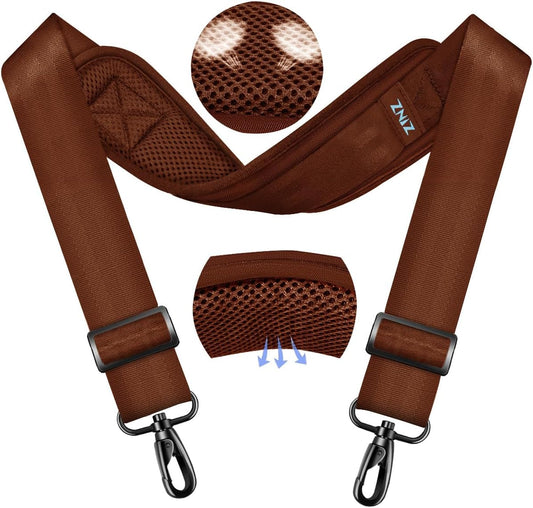 ZINZ 79.5" Universal Bag Strap with Ultra-Thick Fixed Breathable Pad Adjustable Heavy-Duty Shoulder Strap for Laptop Bag Crossbody Luggage Gym Bag Camera Bag and More -B01R01