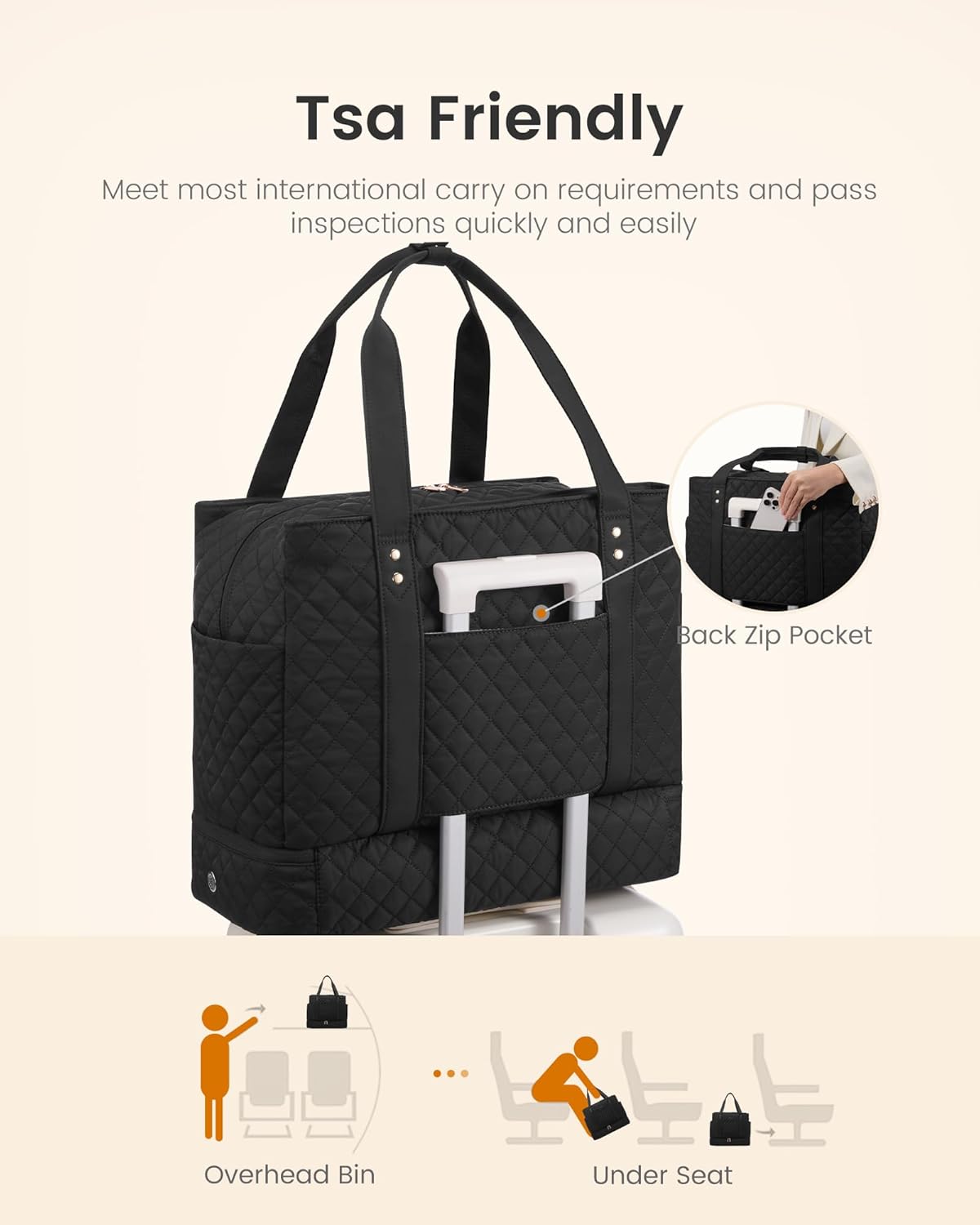 LOVEVOOK Large Travel Duffle Bag for Women, 45L Weekender Bags with Shoe Compartment & Wet Pocket, Quilted Carry On Personal Item Bag, Overnight Hospital Bags for Labor Delivery Green
