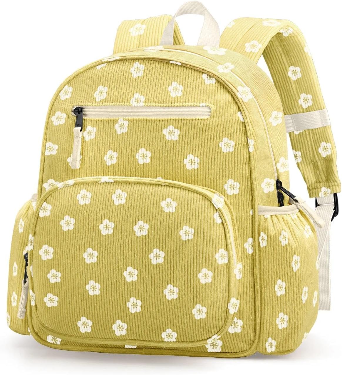 Corduroy Kids Backpack for Girls, Girls Backpack 5-9, Kindergarten Elementary School Bookbag for Girl 15.3" H Fit Folder