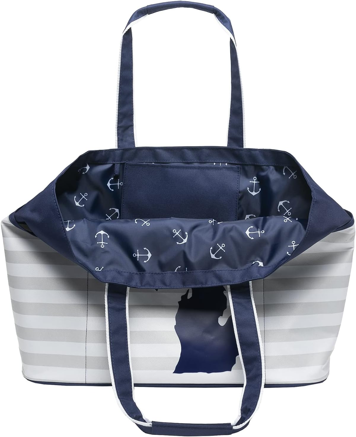 geckobrands Oversized Beach Tote – Large and Stylish Beach Bag with 4 Exterior Pockets and Zippered Internal Compartment