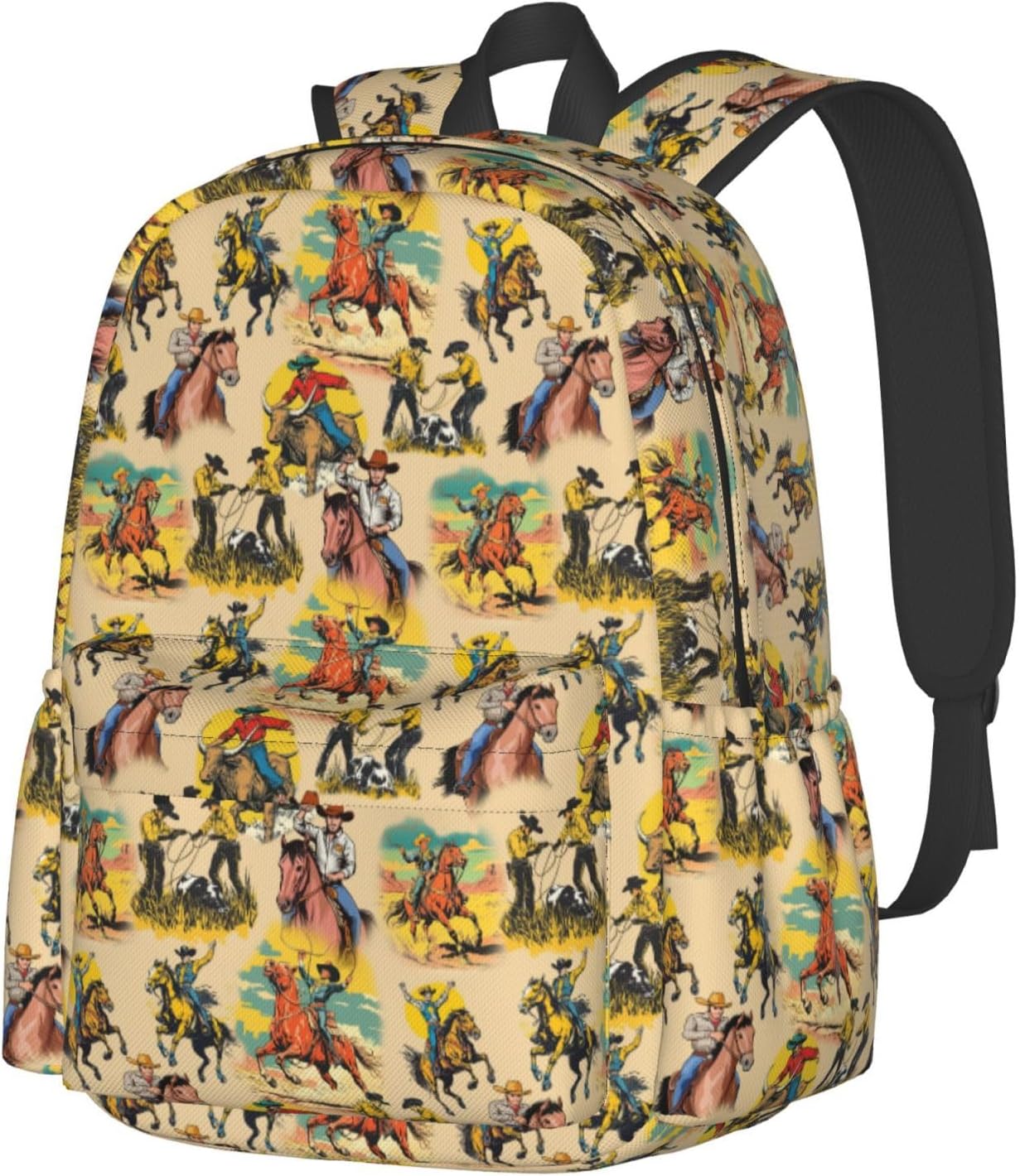 Western Backpack School Bag Lightweight Bookbag Laptop Travel Daypack For Kids Girls Boys Teens