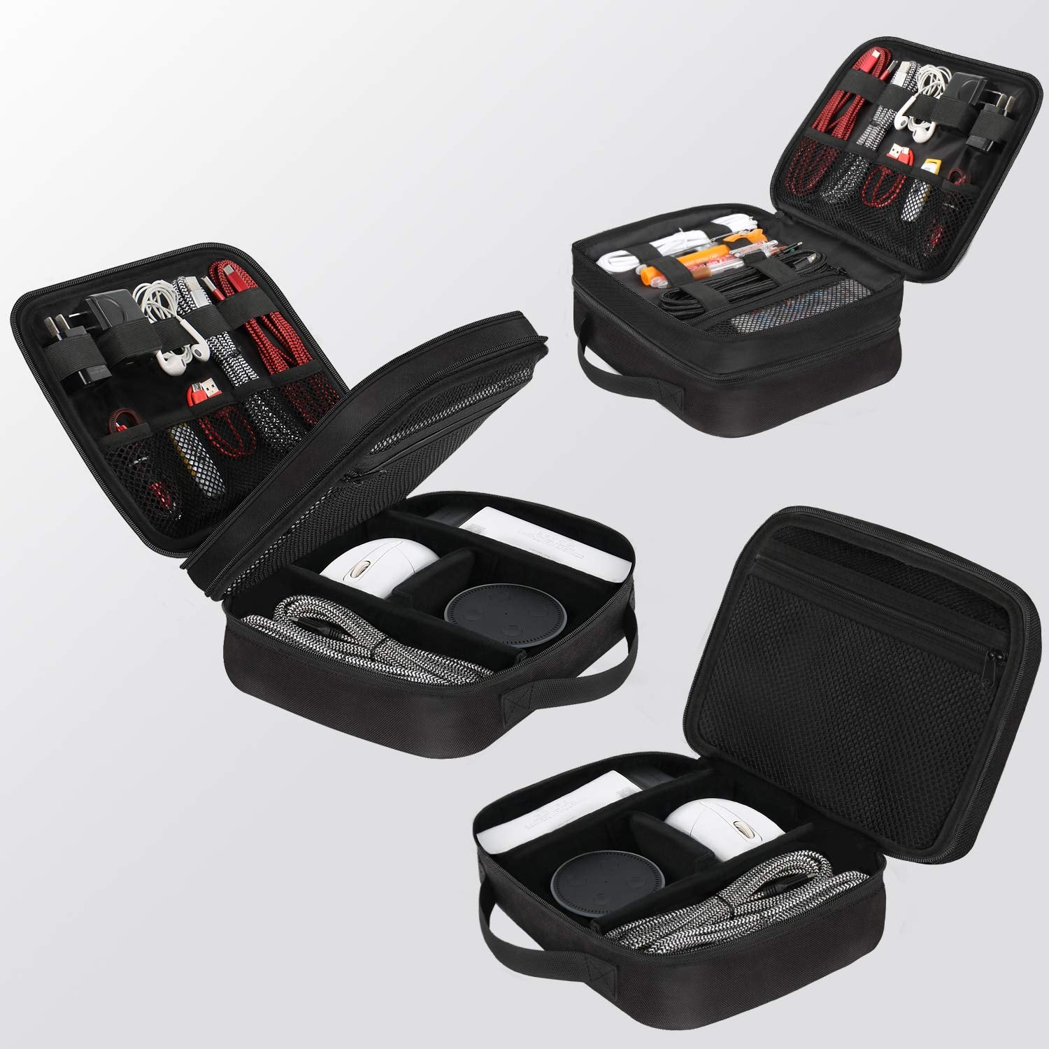 MATEIN Electronics Organizer Travel Case, Cable Organizer Bag, Black