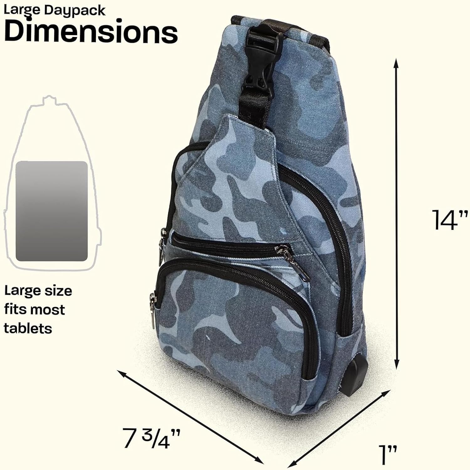 Nupouch Anti-Theft Daypack: Anti Theft Crossbody Bag, Lightweight for Travel, Hiking, or Everyday