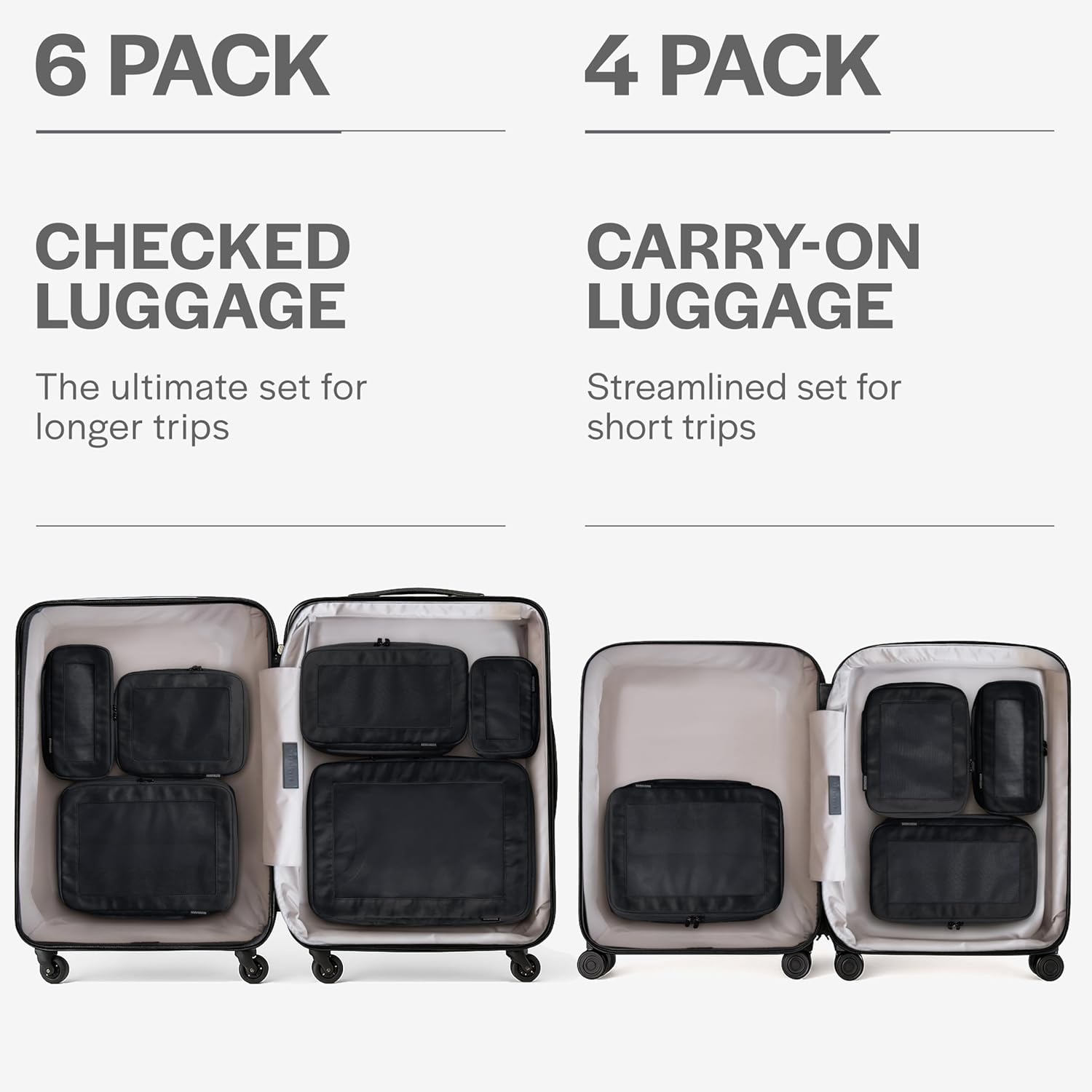 Aerotrunk Compression Packing Cubes for Travel - Luggage Organizer Bags - Double Zipper Packing