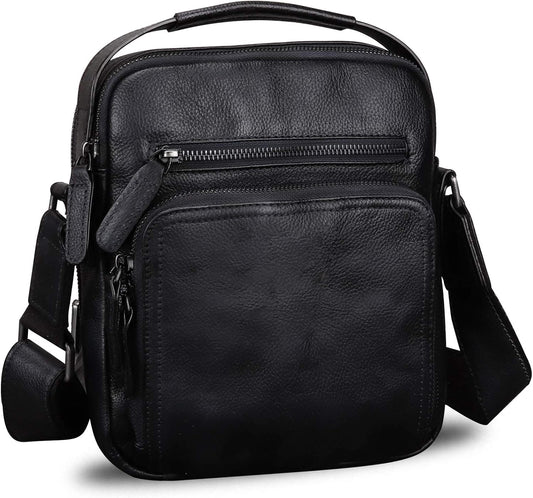 Genuine Leather Purse and Shoulder Bag for Men Vintage Real Leather Messenger Bag Handbag Crossbody Satchel Purse Strap