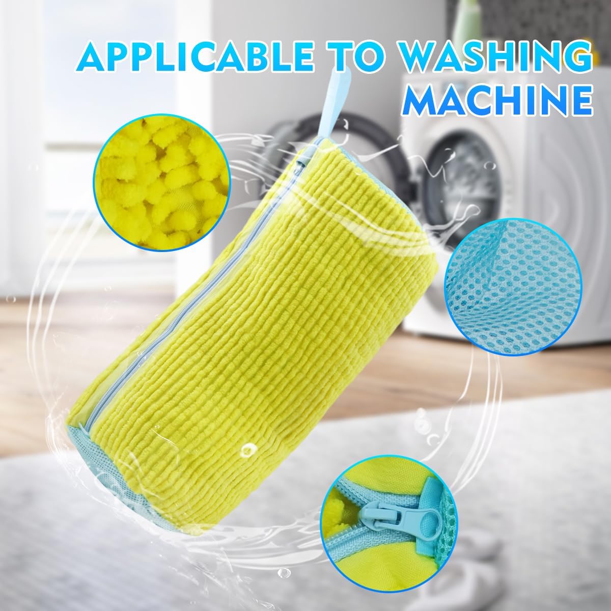 Reusable Shoe Washing Bag for Washing Machine - Simulate Hand Wash, Protect Shoes & Fit All