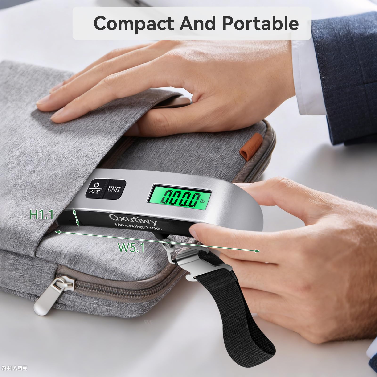Qxutiwy Luggage Scale, 110 Pounds Digital Luggage Scale Battery Included