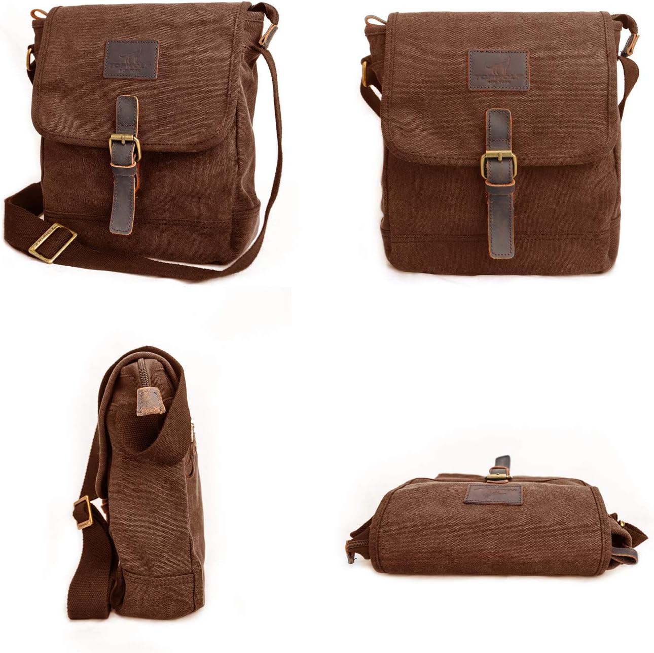 Canvas Messenger Bag Small Crossbody Bag Casual Travel Working Tools Bag Shoulder Bag Hold Phone Handset Anti Theft
