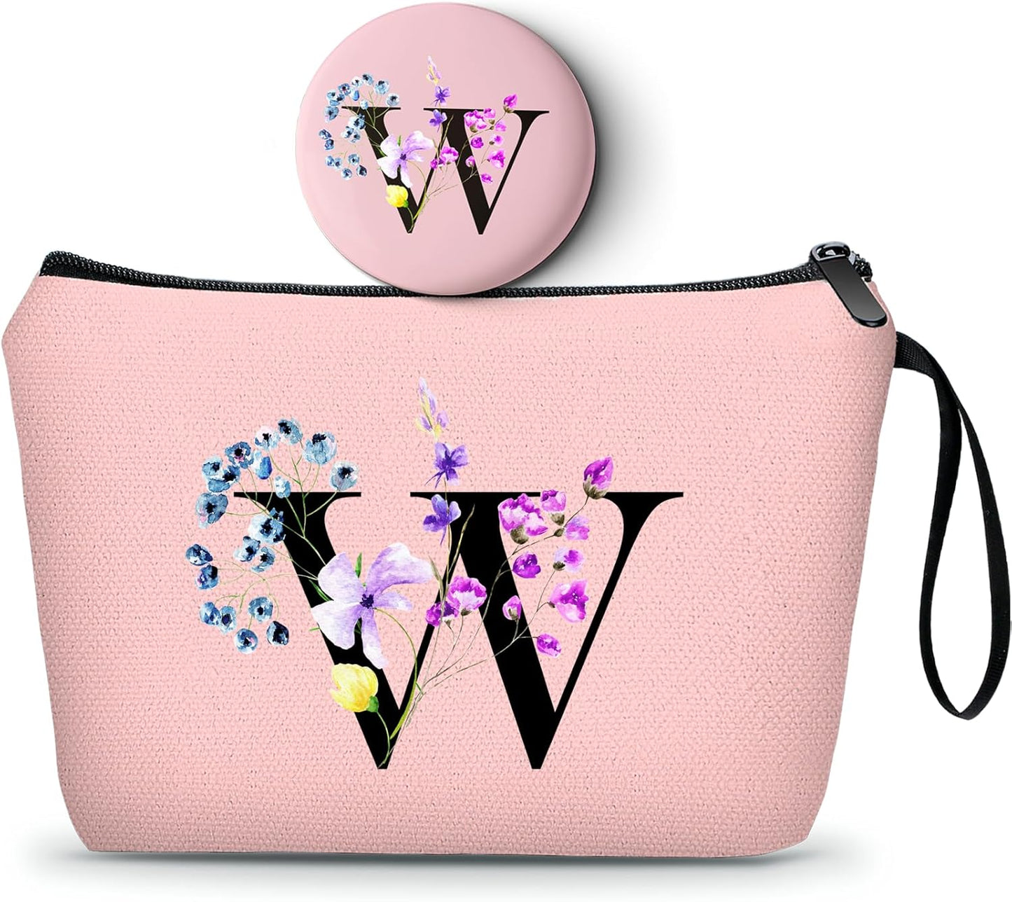 Birthday Inspirational Bridesmaid Proposal Team Small Gifts for Women Mom Aunt Teacher Sister Coworkers Makeup Cosmetic Bag Travel with Mirror Mothers Day Christmas Graduation W