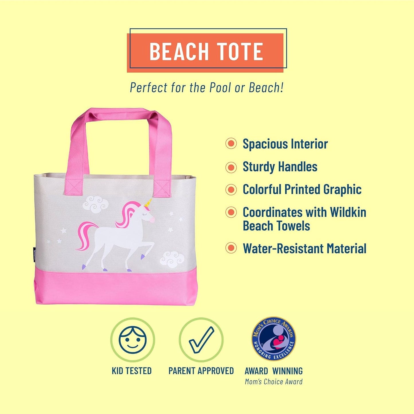 Wildkin Tote Bag – Durable Polyester, Dual Handles, Stylish & Lightweight for Travel