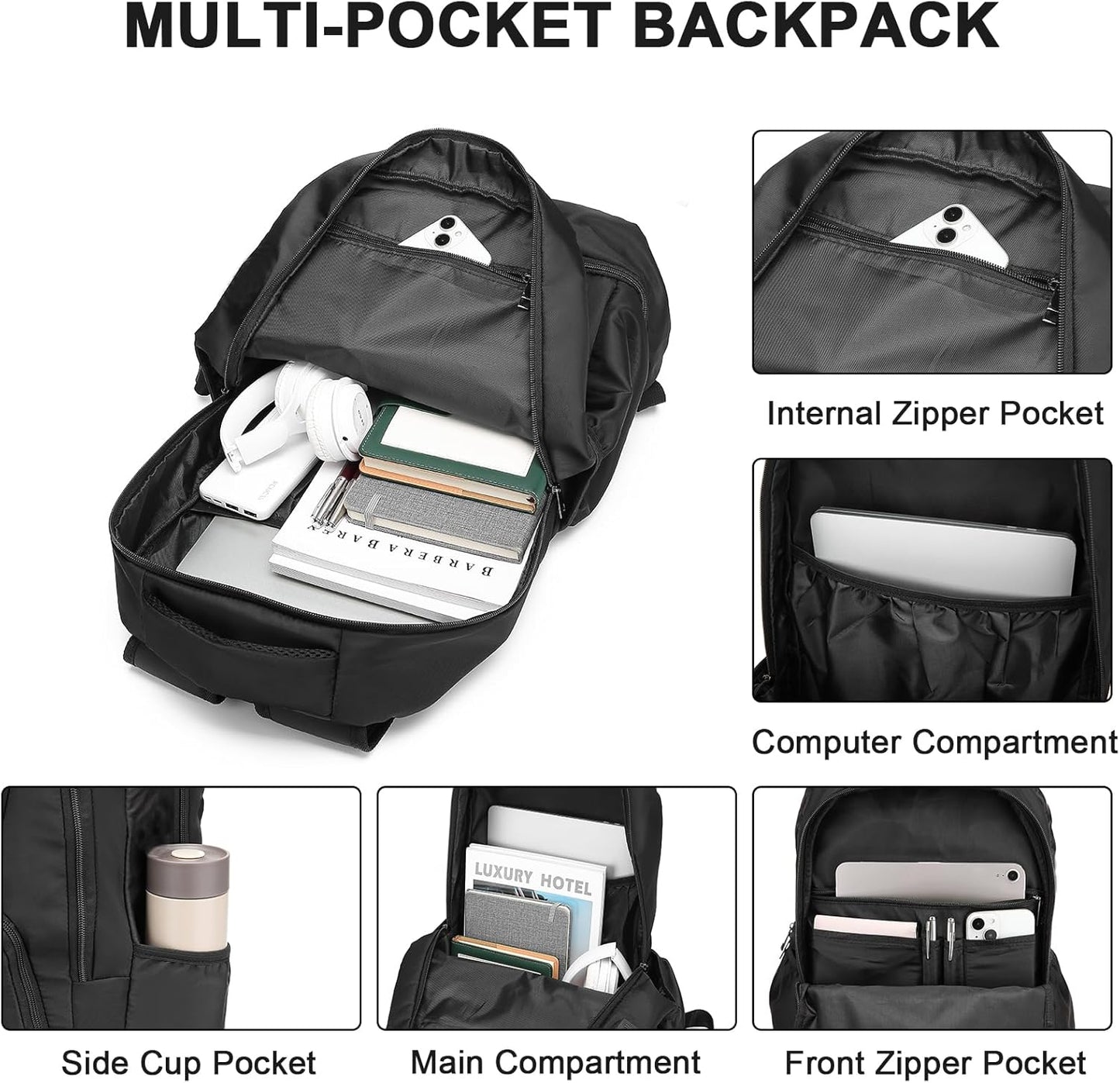 seyfocnia Gym Backpack for Men,Large Gym Bag with Shoe Compartment Lightweight Travel Workout