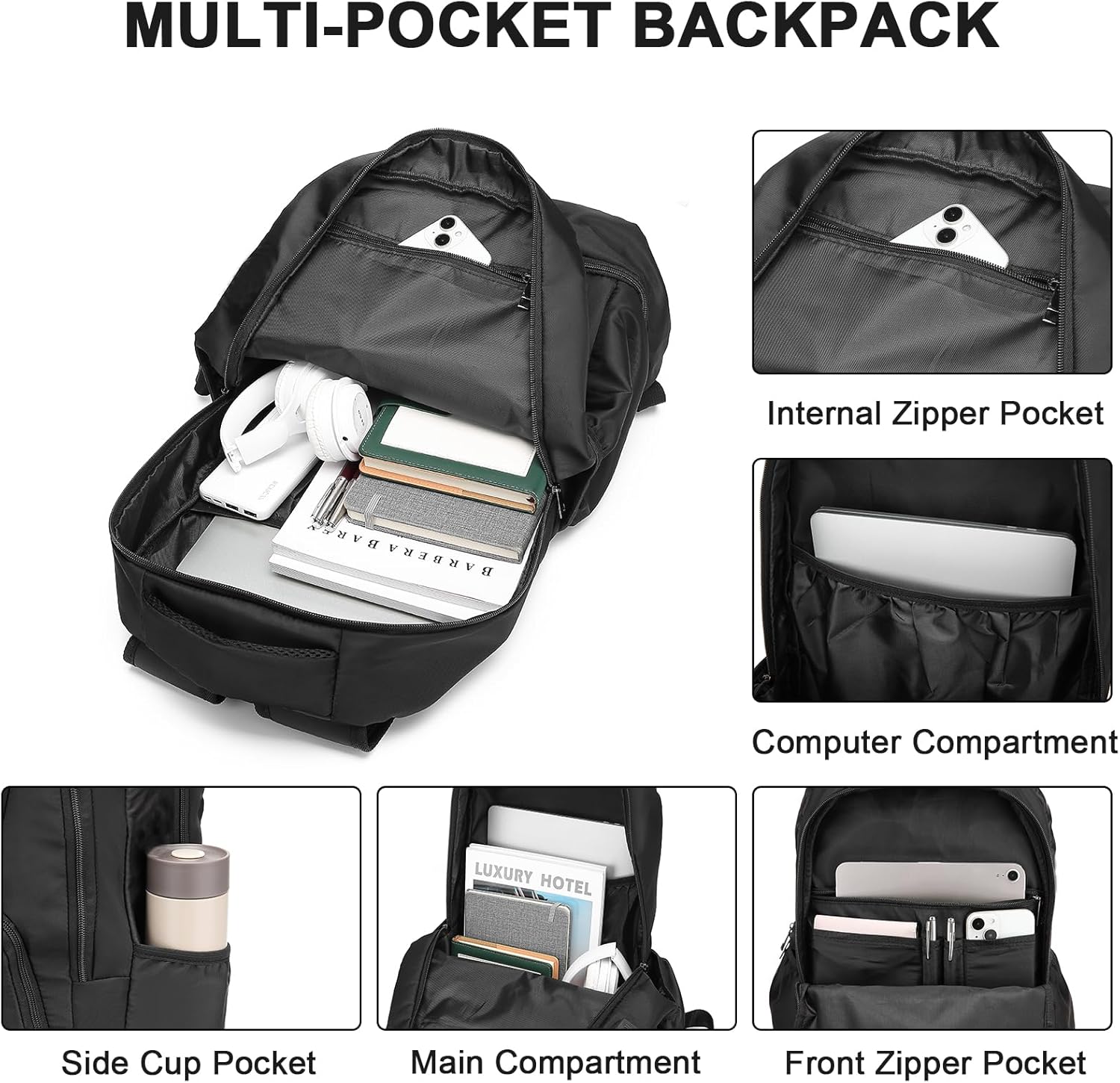 seyfocnia Gym Backpack for Men,Large Gym Bag with Shoe Compartment Lightweight Travel Workout