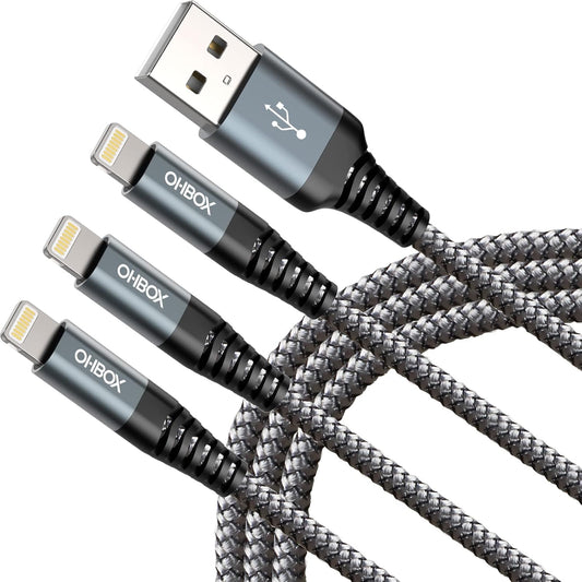 Short iPhone Charger Cable 3FT, [Apple MFi Certified] 3Pack USB Lightning Cable Fast Charging, i Phone Charging Cord Compatible with iPhone 14/13/12/11/Pro/Max/Mini/X/Plus/8/7/6/5S/SE/Plus/iPad