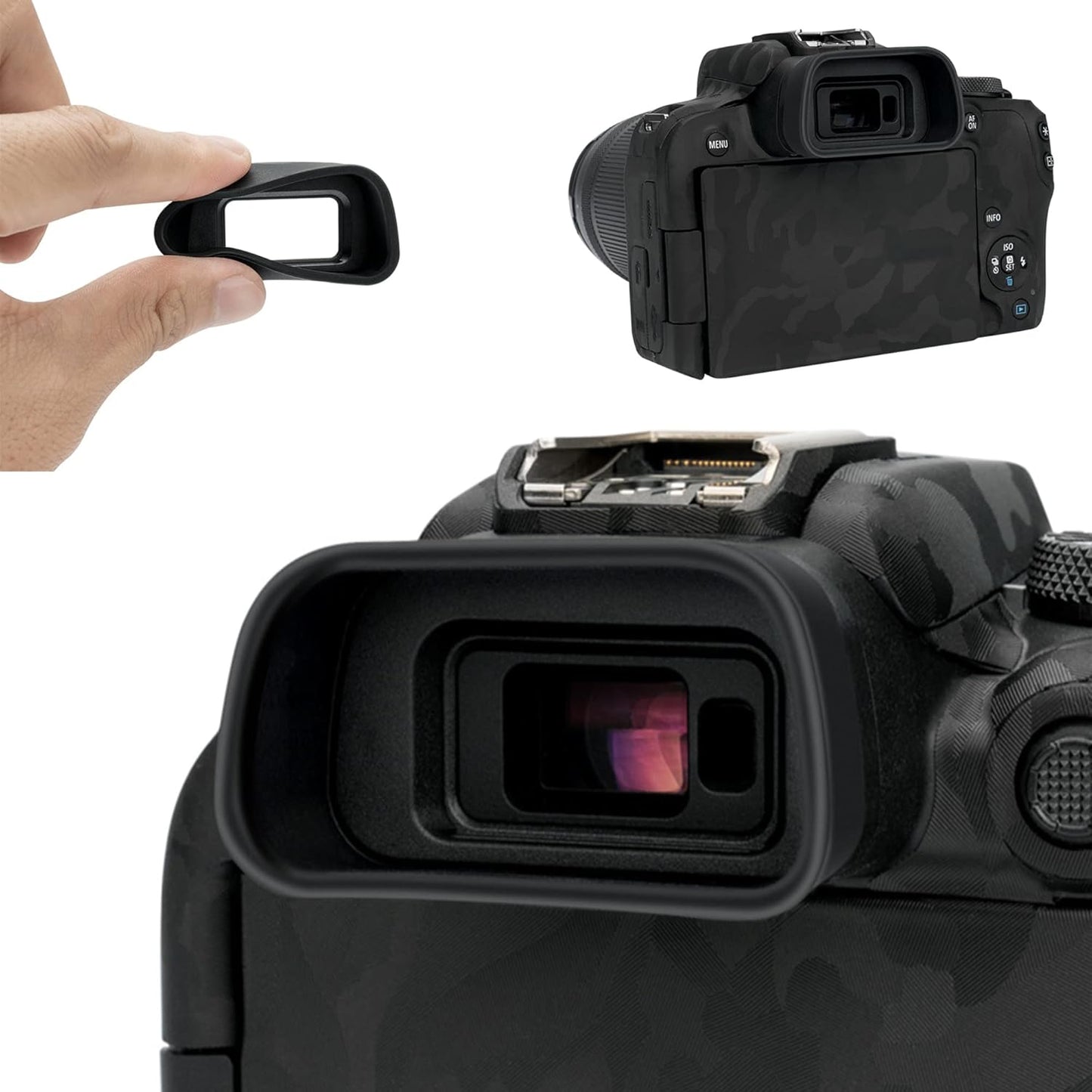 EOS R10 Eyecup Eyepiece，Soft Silicon Extended Camera Eye Cup Viewfinder Special Designed for Canon EOS R10 Mirrorless Camera