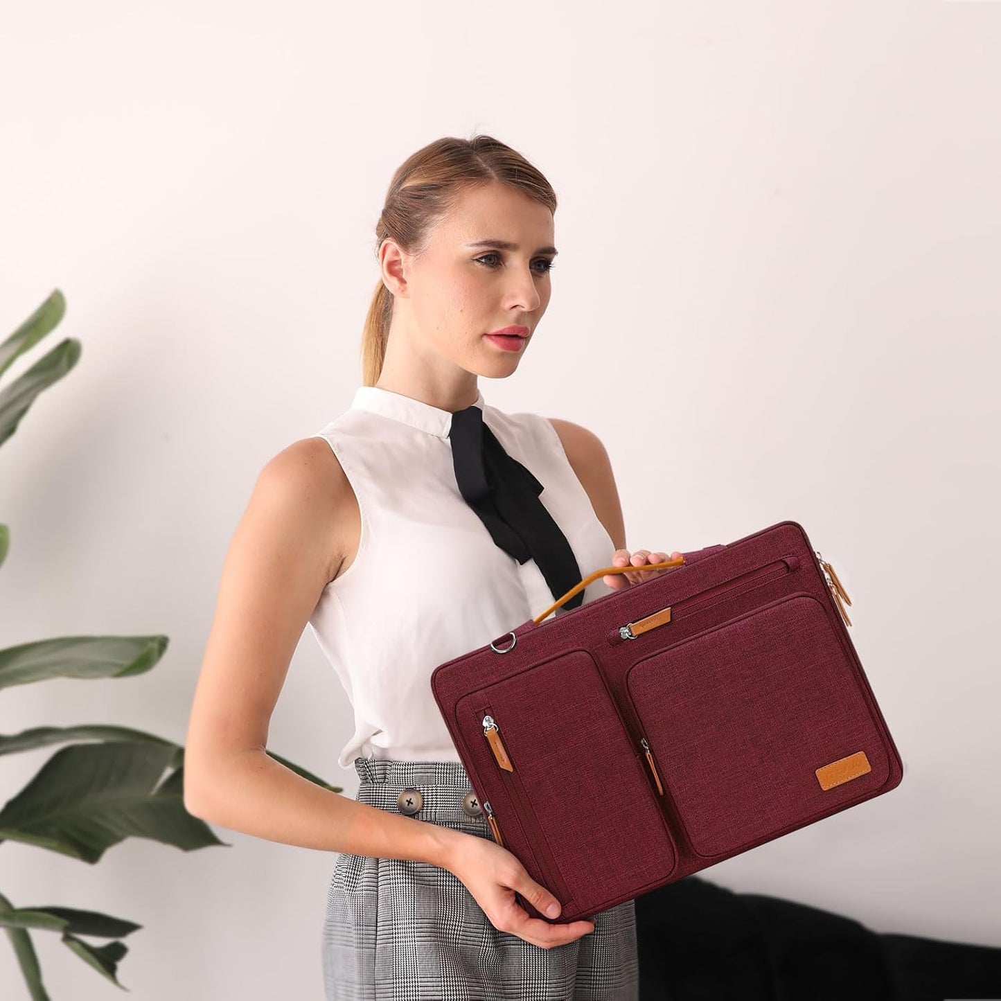 MOSISO 360 Protective Laptop Shoulder Bag,15-15.6 inch Computer Bags Compatible with MacBook Pro 16