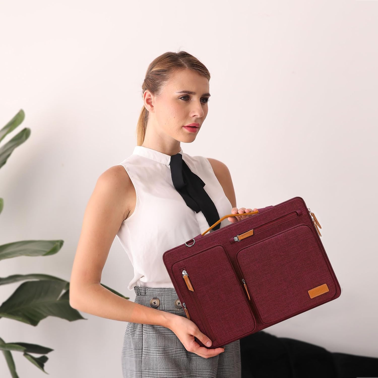 MOSISO 360 Protective Laptop Shoulder Bag,15-15.6 inch Computer Bags Compatible with MacBook Pro 16