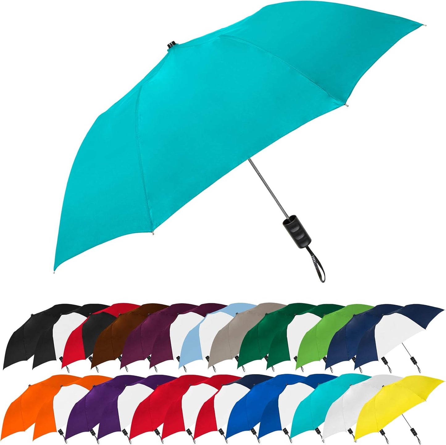 The Spectrum Popular Style 42" Automatic Open Compact Travel Umbrella for Rain, Wind & Sun, Sturdy Lightweight Small Portable Stick Umbrella for Men and Women