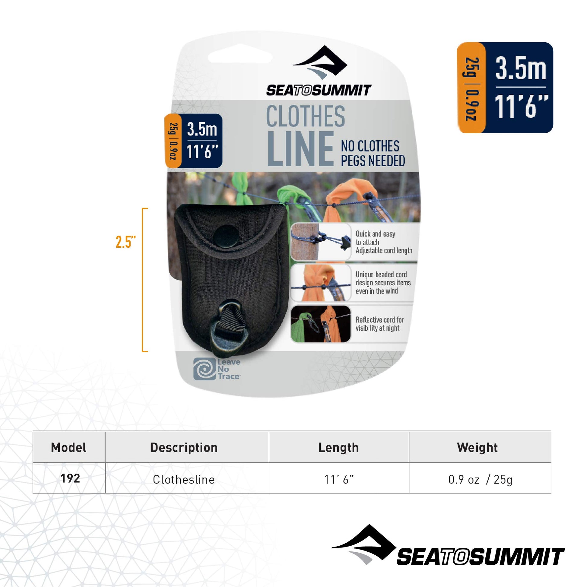 Sea to Summit Lite Line Camping and Travel Clothesline