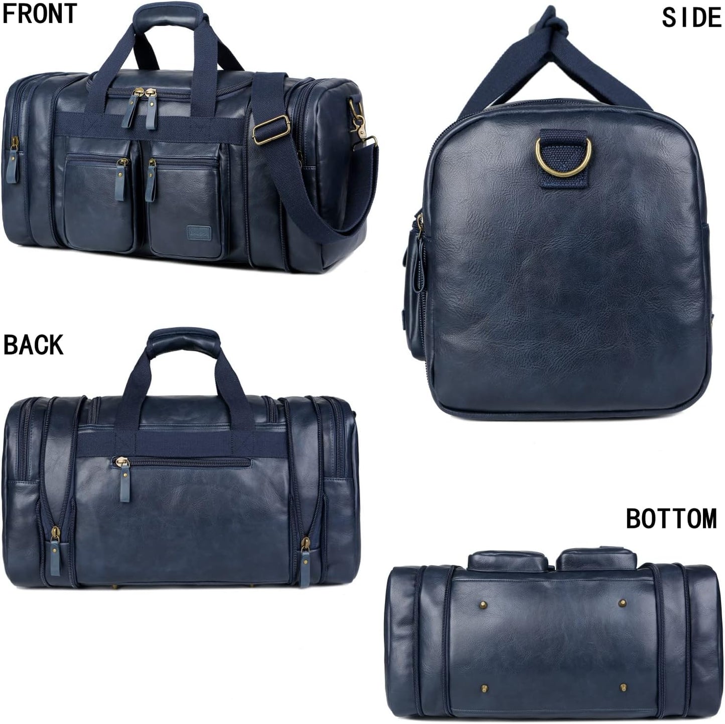 Vegan Leather Travel Duffel Weekender Bag Carry on Overnight Bag Sports Duffel bag For men and Women HB-21