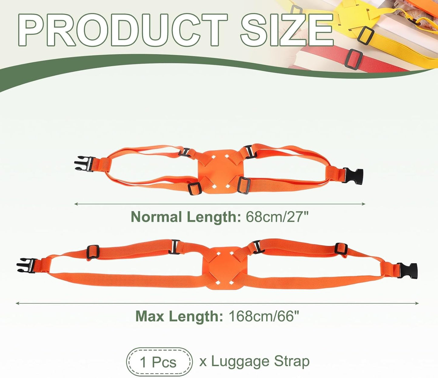 Adjustable Luggage Straps, Suitcase Elastic Strap Bag Bungee with Buckles Travel Accessories