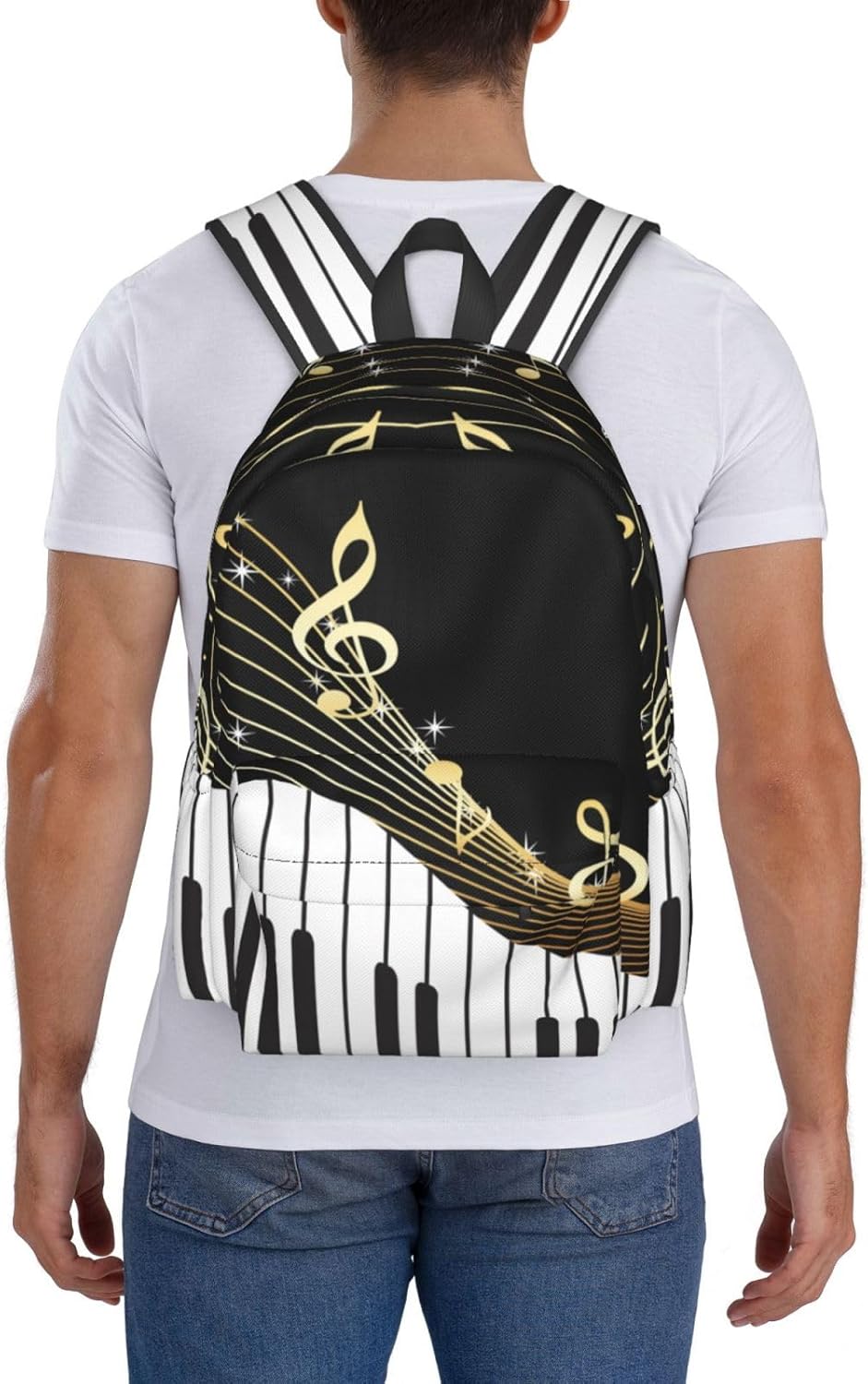 Music Backpack School Bag Lightweight Bookbag Laptop Travel Daypack For Kids Girls Boys Teens